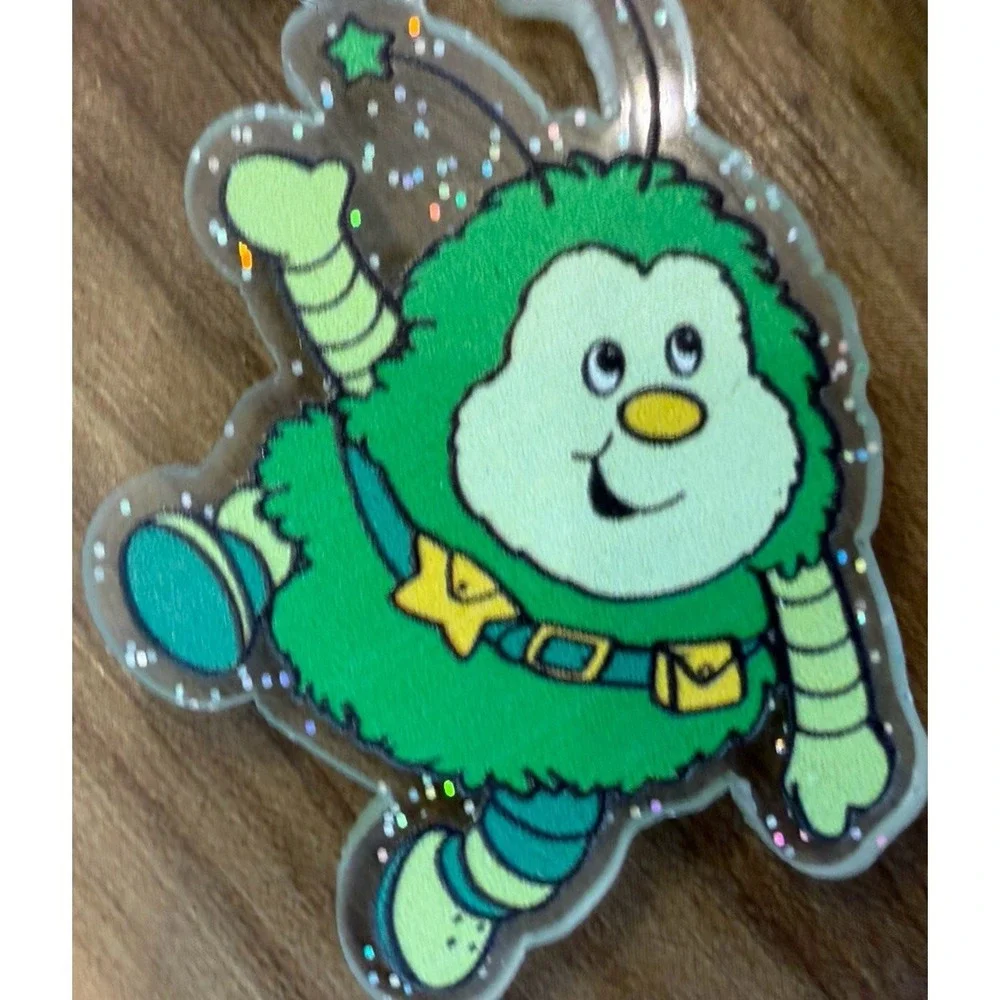 Rainbow Brite x Whatever Plush Puffy Keychain Bag Charm Hallmark Twink Green